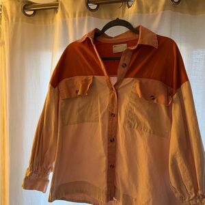 ASOS Pink and Orange Button Down Shirt